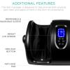 imageBest Choice Products Heated Shiatsu Foot Massager for Pain Relief Plantar Fasciitis Neuropathy Blood Circulation wCompact Design  GraySatin Black