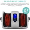 imageBest Choice Products Heated Shiatsu Foot Massager for Pain Relief Plantar Fasciitis Neuropathy Blood Circulation wCompact Design  GraySilver