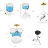 imageBest Choice Products Kids 5Piece Beginner Drum Set Junior Kit Starter Percussion wCymbals Pedal Drumsticks Stool Toms Snare Hi Hat  BlackBlue Sparkle
