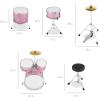 imageBest Choice Products Kids 5Piece Beginner Drum Set Junior Kit Starter Percussion wCymbals Pedal Drumsticks Stool Toms Snare Hi Hat  BlackPink Sparkle
