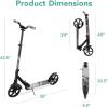 imageBest Choice Products Kids Height Adjustable Kick Scooter for Ages 8 Teen Adult Outdoor Play wCarrying Strap NonSlip Deck Kickstand Mud Guards 220lb Capacity  BlueBlack