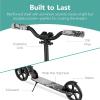 imageBest Choice Products Kids Height Adjustable Kick Scooter for Ages 8 Teen Adult Outdoor Play wCarrying Strap NonSlip Deck Kickstand Mud Guards 220lb Capacity  BlueBlack