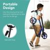 imageBest Choice Products Kids Height Adjustable Kick Scooter for Ages 8 Teen Adult Outdoor Play wCarrying Strap NonSlip Deck Kickstand Mud Guards 220lb Capacity  BlueBlack