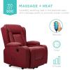 imageBest Choice Products PU Leather Electric Power Lift Chair Recliner Massage Chair Adjustable Furniture for Back Legs w 3 Positions USB Port Heat Cupholders EasytoReach Side Button  BlackRed