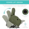 imageBest Choice Products PU Leather Electric Power Lift Chair Recliner Massage Chair Adjustable Furniture for Back Legs w 3 Positions USB Port Heat Cupholders EasytoReach Side Button  BlackOlive