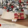 imageBest Choice Products PreLit Artificial Christmas Tree 6ft Snow Flocked Pine Tree 2in1 White and Multicolor LED Lights Full Snowy AppearanceBlack