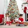 imageBest Choice Products PreLit Artificial Christmas Tree 6ft Snow Flocked Pine Tree 2in1 White and Multicolor LED Lights Full Snowy AppearanceSage Green