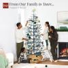 imageBest Choice Products PreLit Sparse Christmas Tree 9ft Artificial Pine Holiday Dcor Aspen Noble Fir w 2in1 White ampamp Multicolor LED LightsBlue Spruce