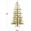 imageBest Choice Products PreLit Sparse Christmas Tree 9ft Artificial Pine Holiday Dcor Aspen Noble Fir w 2in1 White ampamp Multicolor LED LightsGreen