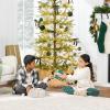 imageBest Choice Products PreLit Sparse Christmas Tree 9ft Artificial Pine Holiday Dcor Aspen Noble Fir w 2in1 White ampamp Multicolor LED LightsGreen