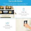 imageBest Choice Products Pretend Play Kitchen Wooden Toy Set for Kids wRealistic Design Telephone Utensils Oven Microwave Sink  Pink FloralCream