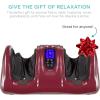imageBest Choice Products Shiatsu Foot Massager for Pain Relief Plantar Fasciitis Neuropathy Blood Circulation Remote Control wCompact Design  GrayBurgundy