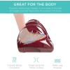 imageBest Choice Products Shiatsu Foot Massager for Pain Relief Plantar Fasciitis Neuropathy Blood Circulation Remote Control wCompact Design  GrayBurgundy