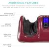 imageBest Choice Products Shiatsu Foot Massager for Pain Relief Plantar Fasciitis Neuropathy Blood Circulation Remote Control wCompact Design  GrayBurgundy