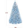 imageBest Choice Products White Christmas Tree 75ft PreLit Artificial Pine Tree Premium Holiday Decoration wWarm White Lights Stand Easy AssemblyBaby Blue