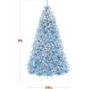imageBest Choice Products White Christmas Tree 75ft PreLit Artificial Pine Tree Premium Holiday Decoration wWarm White Lights Stand Easy AssemblyBaby Blue