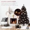 imageBest Choice Products White Christmas Tree 75ft PreLit Artificial Pine Tree Premium Holiday Decoration wWarm White Lights Stand Easy AssemblyBlack