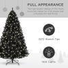 imageBest Choice Products White Christmas Tree 75ft PreLit Artificial Pine Tree Premium Holiday Decoration wWarm White Lights Stand Easy AssemblyBlack