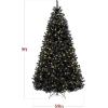 imageBest Choice Products White Christmas Tree 75ft PreLit Artificial Pine Tree Premium Holiday Decoration wWarm White Lights Stand Easy AssemblyBlack