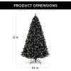 imageBest Choice Products White Christmas Tree 75ft PreLit Artificial Pine Tree Premium Holiday Decoration wWarm White Lights Stand Easy AssemblyBlack