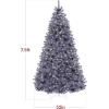imageBest Choice Products White Christmas Tree 75ft PreLit Artificial Pine Tree Premium Holiday Decoration wWarm White Lights Stand Easy AssemblyCharcoal Gray