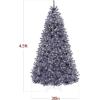 imageBest Choice Products White Christmas Tree 75ft PreLit Artificial Pine Tree Premium Holiday Decoration wWarm White Lights Stand Easy AssemblyCharcoal Gray