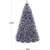imageBest Choice Products White Christmas Tree 75ft PreLit Artificial Pine Tree Premium Holiday Decoration wWarm White Lights Stand Easy AssemblyCharcoal Gray