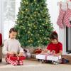imageBest Choice Products White Christmas Tree 75ft PreLit Artificial Pine Tree Premium Holiday Decoration wWarm White Lights Stand Easy AssemblyClearWhite Lights