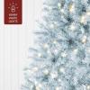imageBest Choice Products White Christmas Tree 75ft PreLit Artificial Pine Tree Premium Holiday Decoration wWarm White Lights Stand Easy AssemblyIce Blue