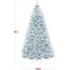 imageBest Choice Products White Christmas Tree 75ft PreLit Artificial Pine Tree Premium Holiday Decoration wWarm White Lights Stand Easy AssemblyIce Blue