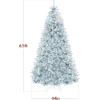 imageBest Choice Products White Christmas Tree 75ft PreLit Artificial Pine Tree Premium Holiday Decoration wWarm White Lights Stand Easy AssemblyIce Blue