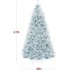 imageBest Choice Products White Christmas Tree 75ft PreLit Artificial Pine Tree Premium Holiday Decoration wWarm White Lights Stand Easy AssemblyIce Blue