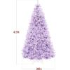 imageBest Choice Products White Christmas Tree 75ft PreLit Artificial Pine Tree Premium Holiday Decoration wWarm White Lights Stand Easy AssemblyLavender