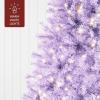 imageBest Choice Products White Christmas Tree 75ft PreLit Artificial Pine Tree Premium Holiday Decoration wWarm White Lights Stand Easy AssemblyLavender