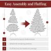 imageBest Choice Products White Christmas Tree 75ft PreLit Artificial Pine Tree Premium Holiday Decoration wWarm White Lights Stand Easy AssemblyLavender