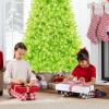 imageBest Choice Products White Christmas Tree 75ft PreLit Artificial Pine Tree Premium Holiday Decoration wWarm White Lights Stand Easy AssemblyLime Green