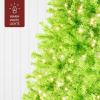 imageBest Choice Products White Christmas Tree 75ft PreLit Artificial Pine Tree Premium Holiday Decoration wWarm White Lights Stand Easy AssemblyLime Green