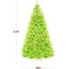imageBest Choice Products White Christmas Tree 75ft PreLit Artificial Pine Tree Premium Holiday Decoration wWarm White Lights Stand Easy AssemblyLime Green