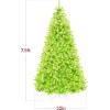 imageBest Choice Products White Christmas Tree 75ft PreLit Artificial Pine Tree Premium Holiday Decoration wWarm White Lights Stand Easy AssemblyLime Green