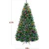 imageBest Choice Products White Christmas Tree 75ft PreLit Artificial Pine Tree Premium Holiday Decoration wWarm White Lights Stand Easy AssemblyMulticolor Lights