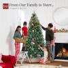 imageBest Choice Products White Christmas Tree 75ft PreLit Artificial Pine Tree Premium Holiday Decoration wWarm White Lights Stand Easy AssemblyMulticolor Lights