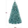 imageBest Choice Products White Christmas Tree 75ft PreLit Artificial Pine Tree Premium Holiday Decoration wWarm White Lights Stand Easy AssemblyPeacock Blue