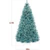 imageBest Choice Products White Christmas Tree 75ft PreLit Artificial Pine Tree Premium Holiday Decoration wWarm White Lights Stand Easy AssemblyPeacock Blue