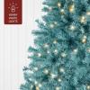 imageBest Choice Products White Christmas Tree 75ft PreLit Artificial Pine Tree Premium Holiday Decoration wWarm White Lights Stand Easy AssemblyPeacock Blue