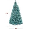 imageBest Choice Products White Christmas Tree 75ft PreLit Artificial Pine Tree Premium Holiday Decoration wWarm White Lights Stand Easy AssemblyPeacock Blue