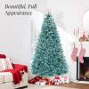 imageBest Choice Products White Christmas Tree 75ft PreLit Artificial Pine Tree Premium Holiday Decoration wWarm White Lights Stand Easy AssemblyPeacock Blue