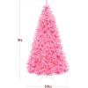 imageBest Choice Products White Christmas Tree 75ft PreLit Artificial Pine Tree Premium Holiday Decoration wWarm White Lights Stand Easy AssemblyPink