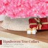 imageBest Choice Products White Christmas Tree 75ft PreLit Artificial Pine Tree Premium Holiday Decoration wWarm White Lights Stand Easy AssemblyPink