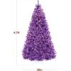 imageBest Choice Products White Christmas Tree 75ft PreLit Artificial Pine Tree Premium Holiday Decoration wWarm White Lights Stand Easy AssemblyPurple