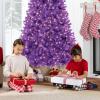 imageBest Choice Products White Christmas Tree 75ft PreLit Artificial Pine Tree Premium Holiday Decoration wWarm White Lights Stand Easy AssemblyPurple